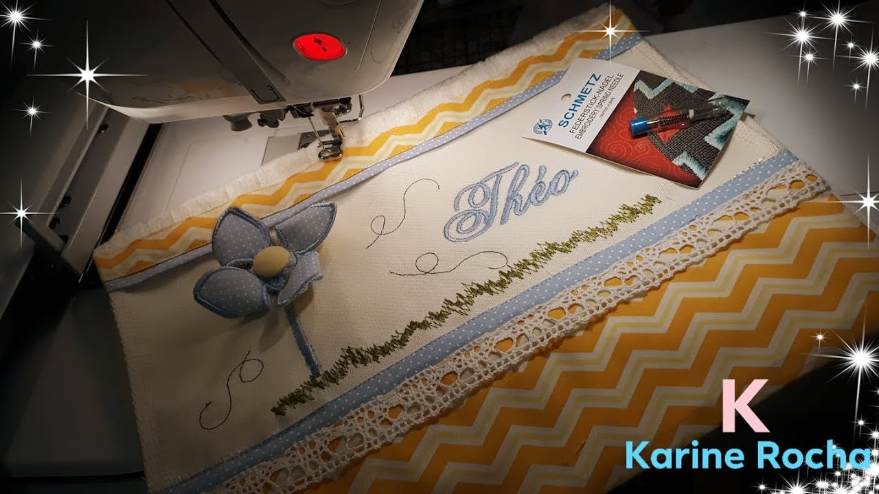 TOALHINHA COM BARRA EMBUTIDA - ARTESÃ Karine Rocha