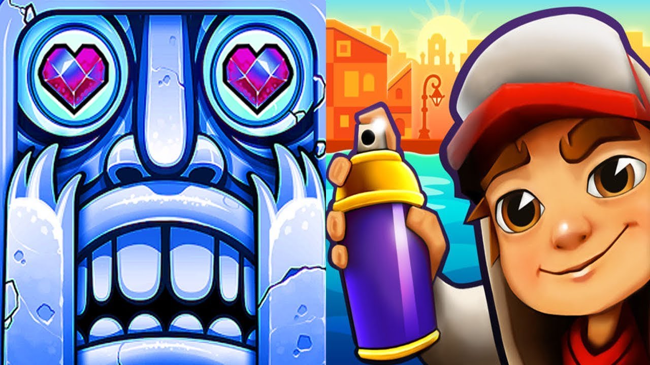 Temple Run 2 Frozen Shadows VS Subway Surfers Buenos Aires Android iPad iOS Gameplay HD
