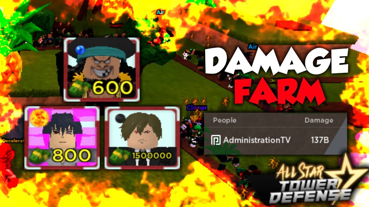 DAMAGE FARM *NEW METHOD!*  137B DAMAGE | TOP SOLO DAMAGE?! | ROBLOX ALL STAR TOWER DEFENSE