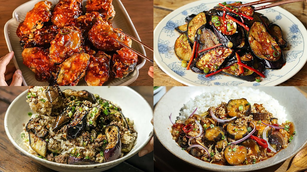 Korean style eggplant dishes