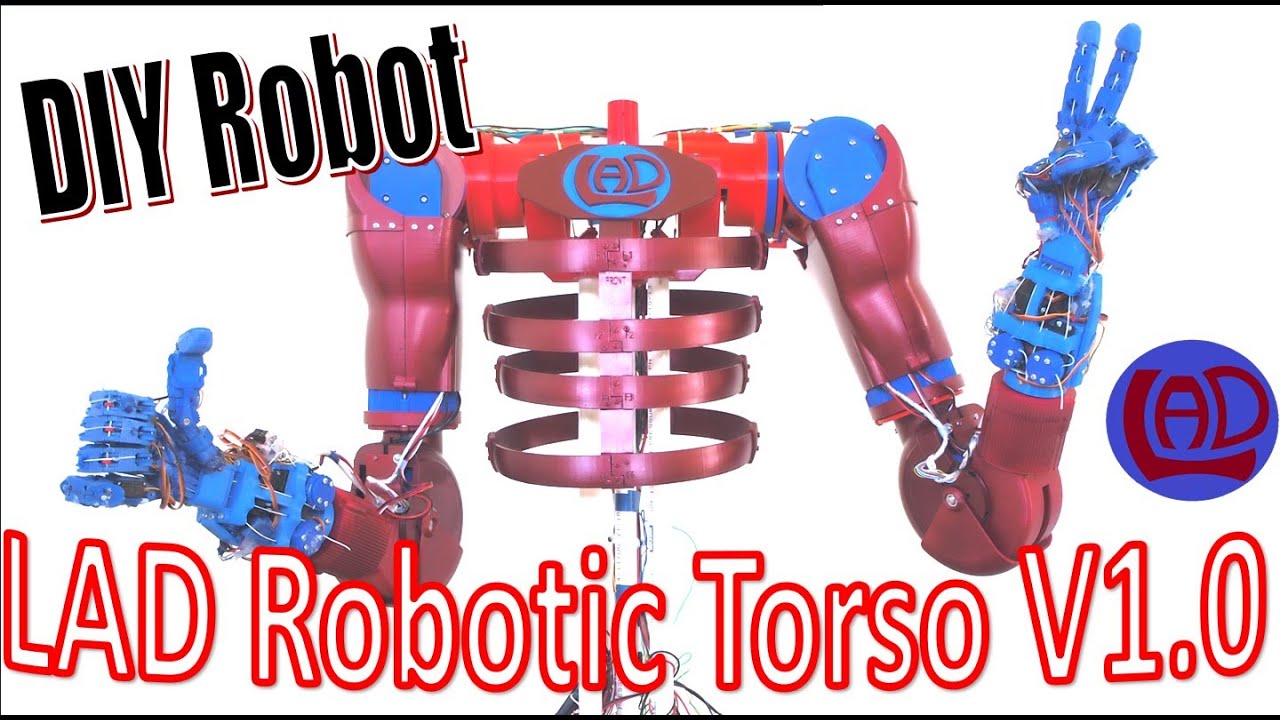 Самодельный 3D-печатный торс гуманоида--LAD Robotic Torso- Introduction-ARDUINO PROJECT