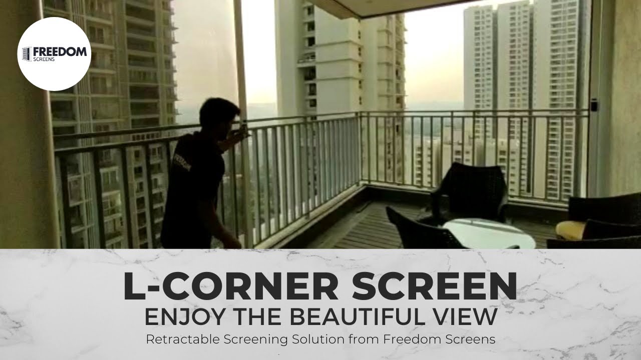 L-Corner Balcony Screen