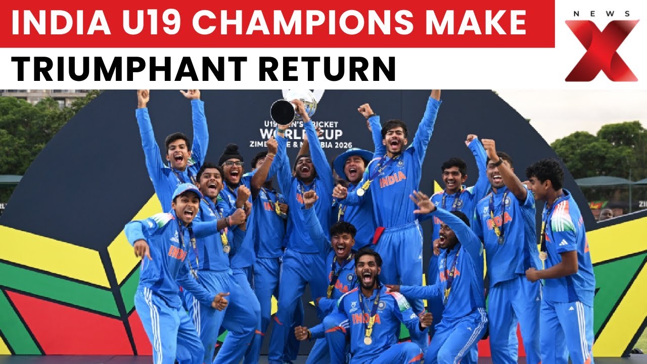 India U19 World Cup Heroes Receive Grand Welcome in Mumbai | Latest News | NewsX