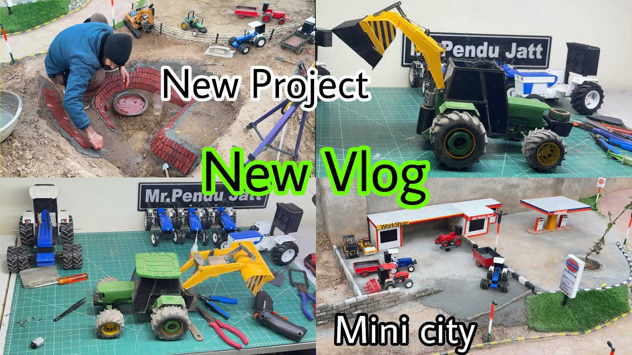 Diy remote control tractor models John Deere tractor midfield and new project working 
