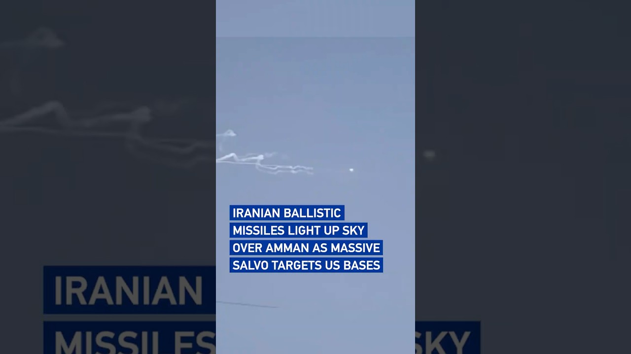 Iranian ballistic missiles streak over Amman as massive salvo targets US bases #worldnow