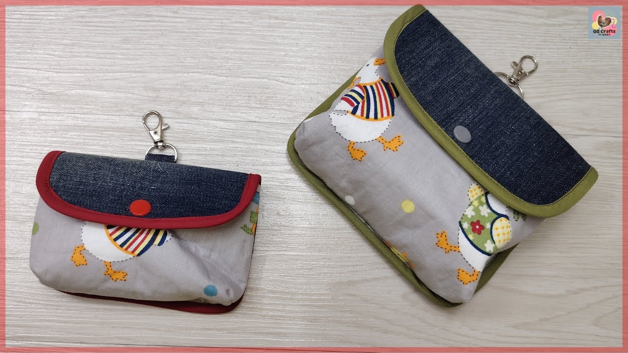 DIY 一大一小可爱化妆包 How To Make Adorable Big & Small Size Makeup Bags