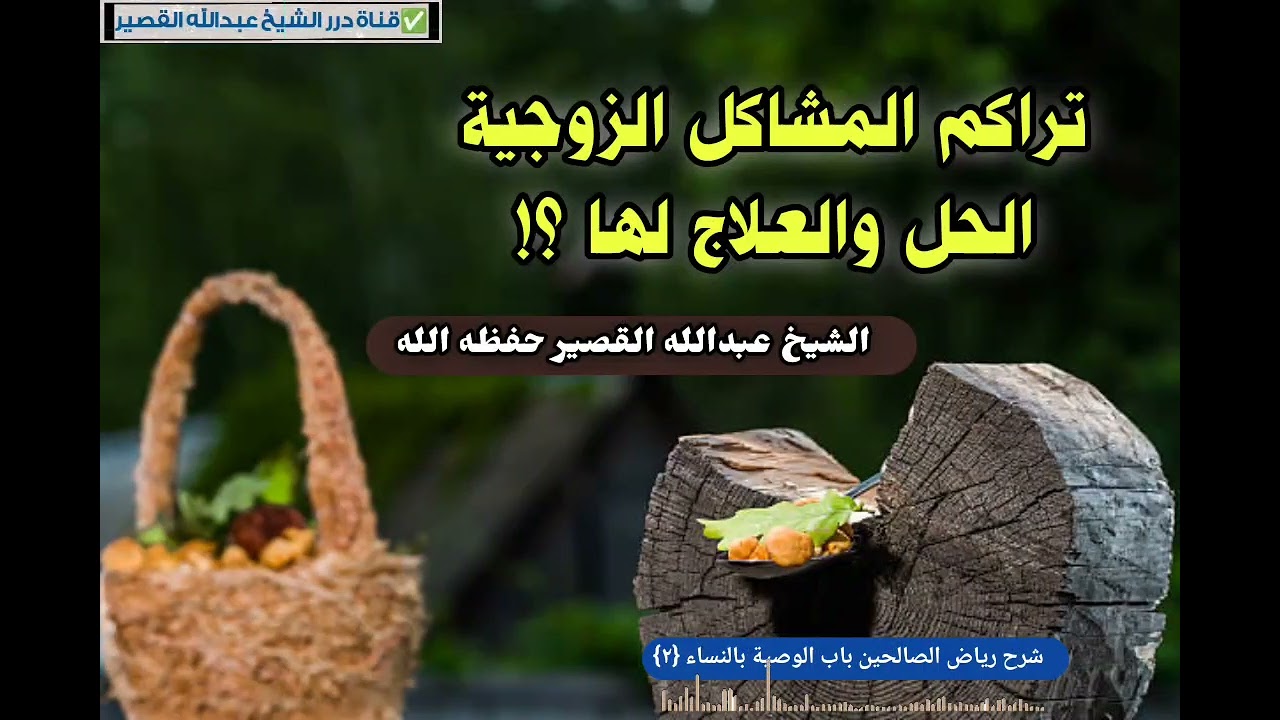 تراكم المشاكل الزوجية الحل والعلاج لها ؟! الشيخ عبدالله القصير حفظه الله
