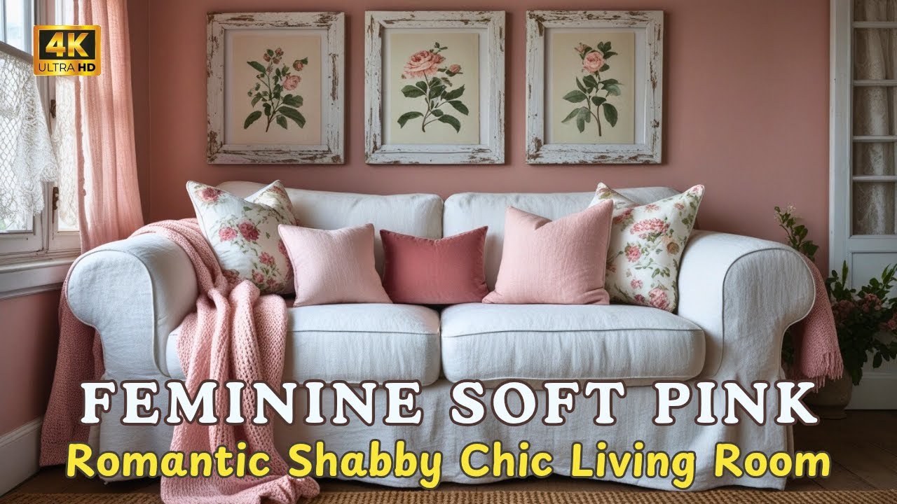 Jaw-Dropping Soft Pink Shabby Chic Living Room Ideas You&rsquo;ll Want to Copy Immediately