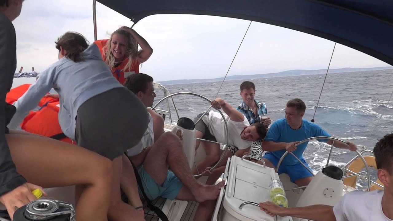 Sailing croatia in wind and waves goes a bit wrong
