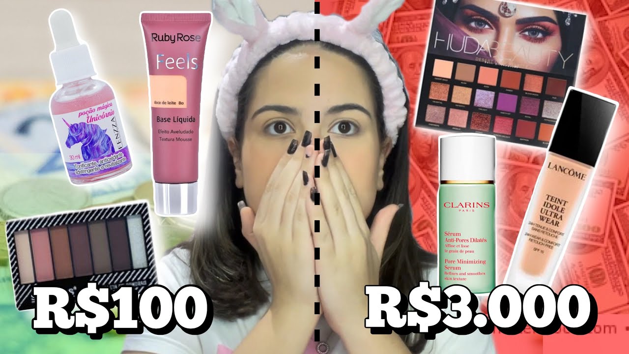 MAKE BARATA VS CARA! MUITA DIFERENÇA - CAROL TEIXEIRA