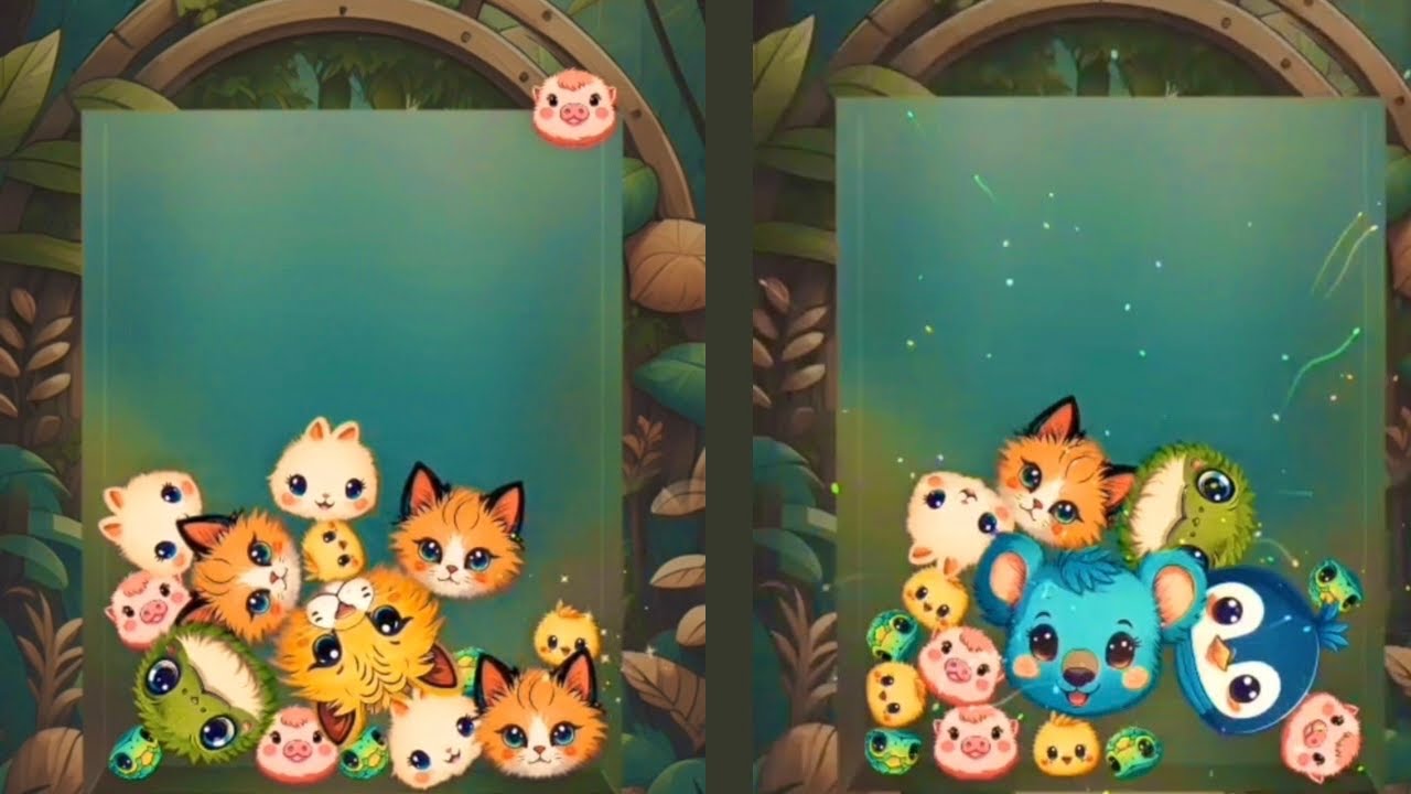 Animal Suika Merge Animals drop gameplay android/ios game