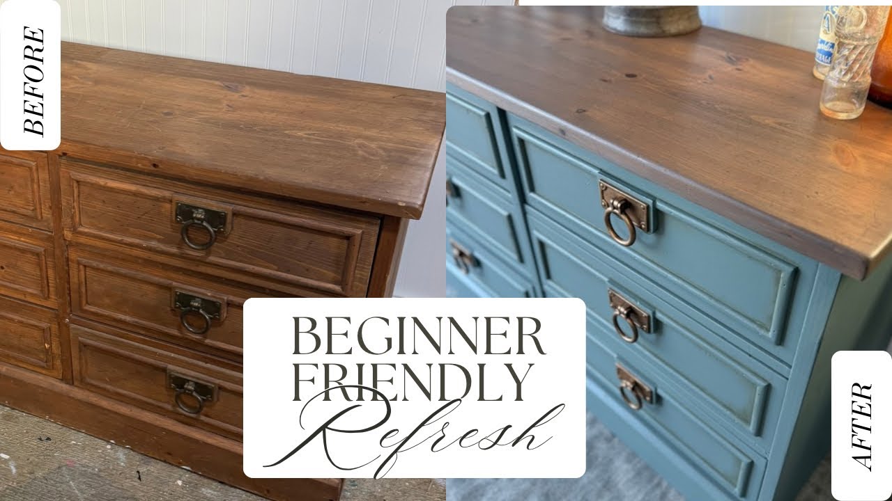 EASY furniture painting tutorial using hardware store paint! 