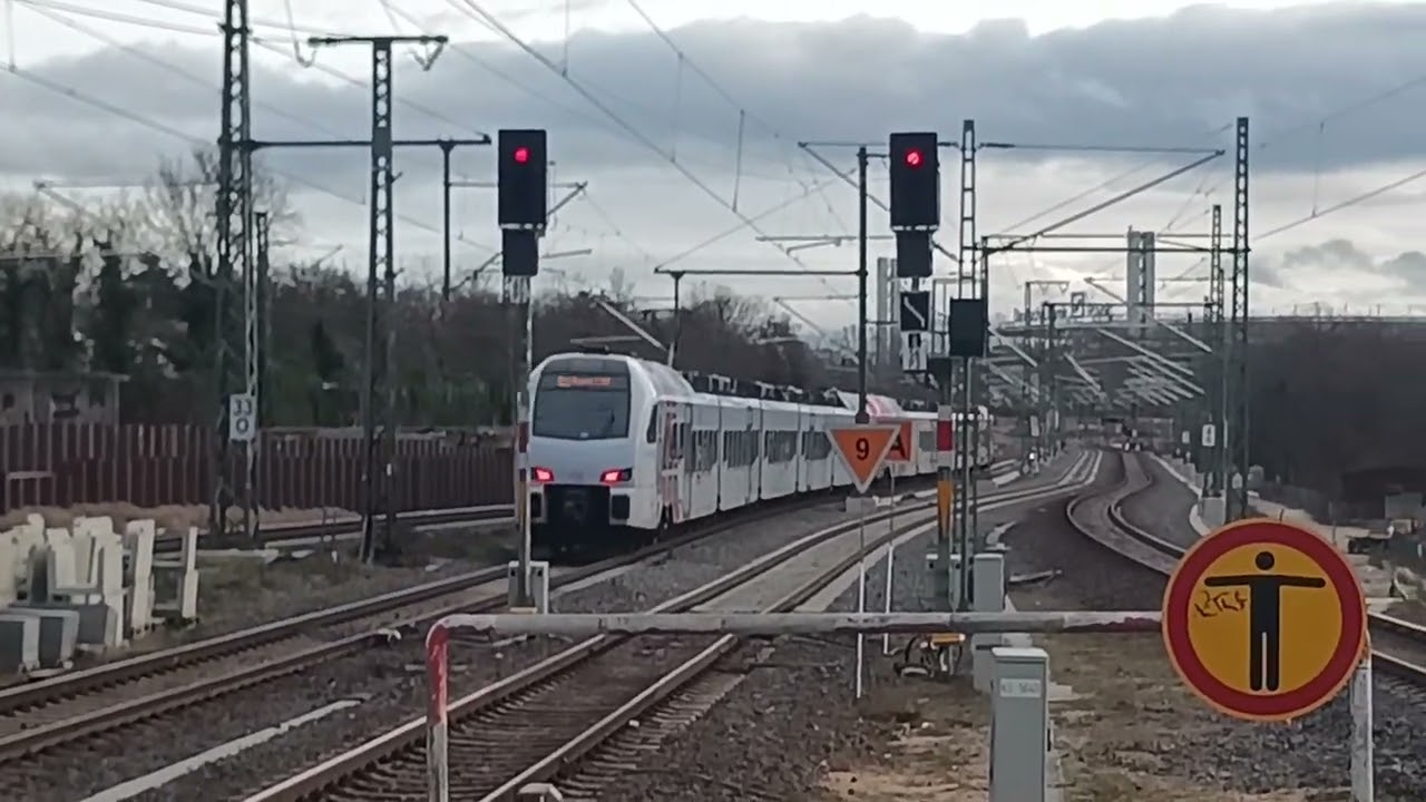 bahnverkehr in Niederrad Bahnhof