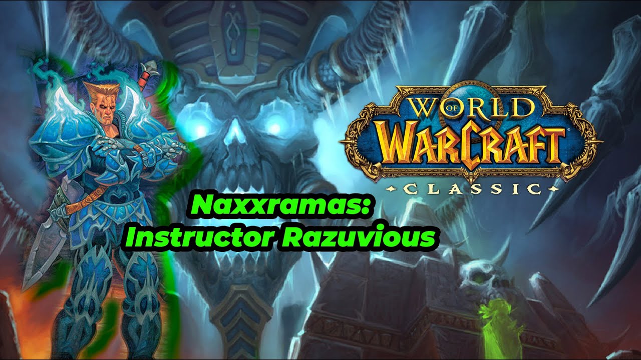 WoW Classic Naxxramas - Instructor Razuvious Boss Fight - Priest Mind Control - No commentary