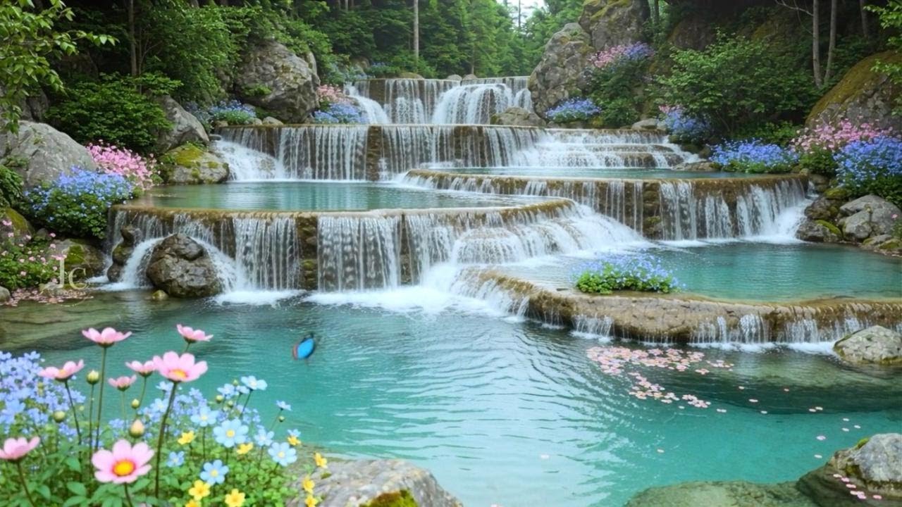 Relax Your Mind 🌿 Soothing Music with Waterfall & Birds | Deep Relaxation, Sleep & Stress Relief