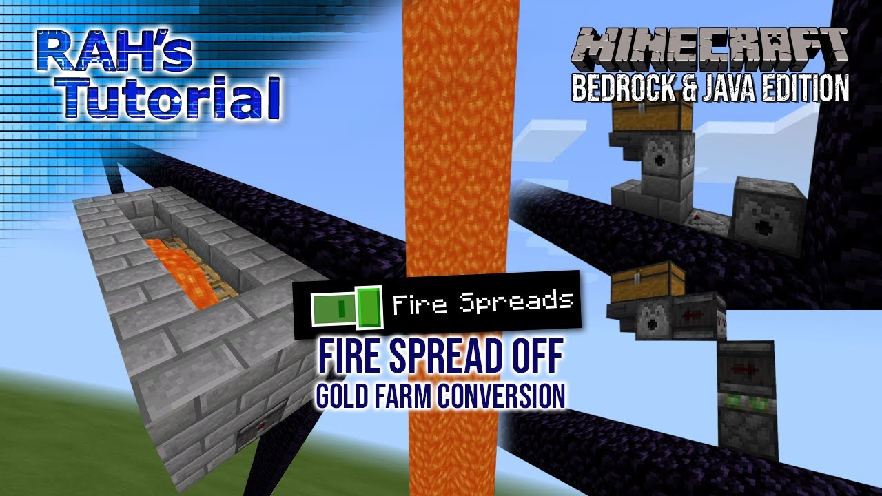 Fire Spread Off Gold Farm Conversion - Minecraft Bedrock & Java