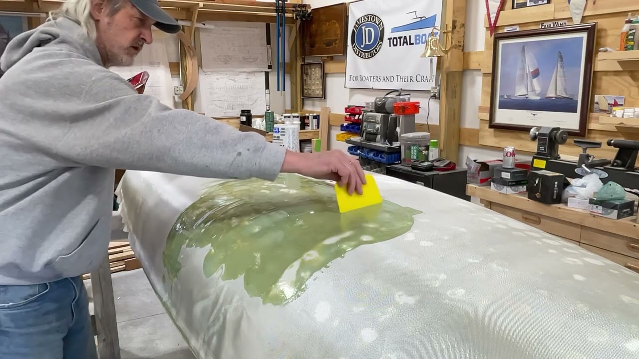 How to Fiberglass a Foam Hull -Saving a Snark- Episode 6