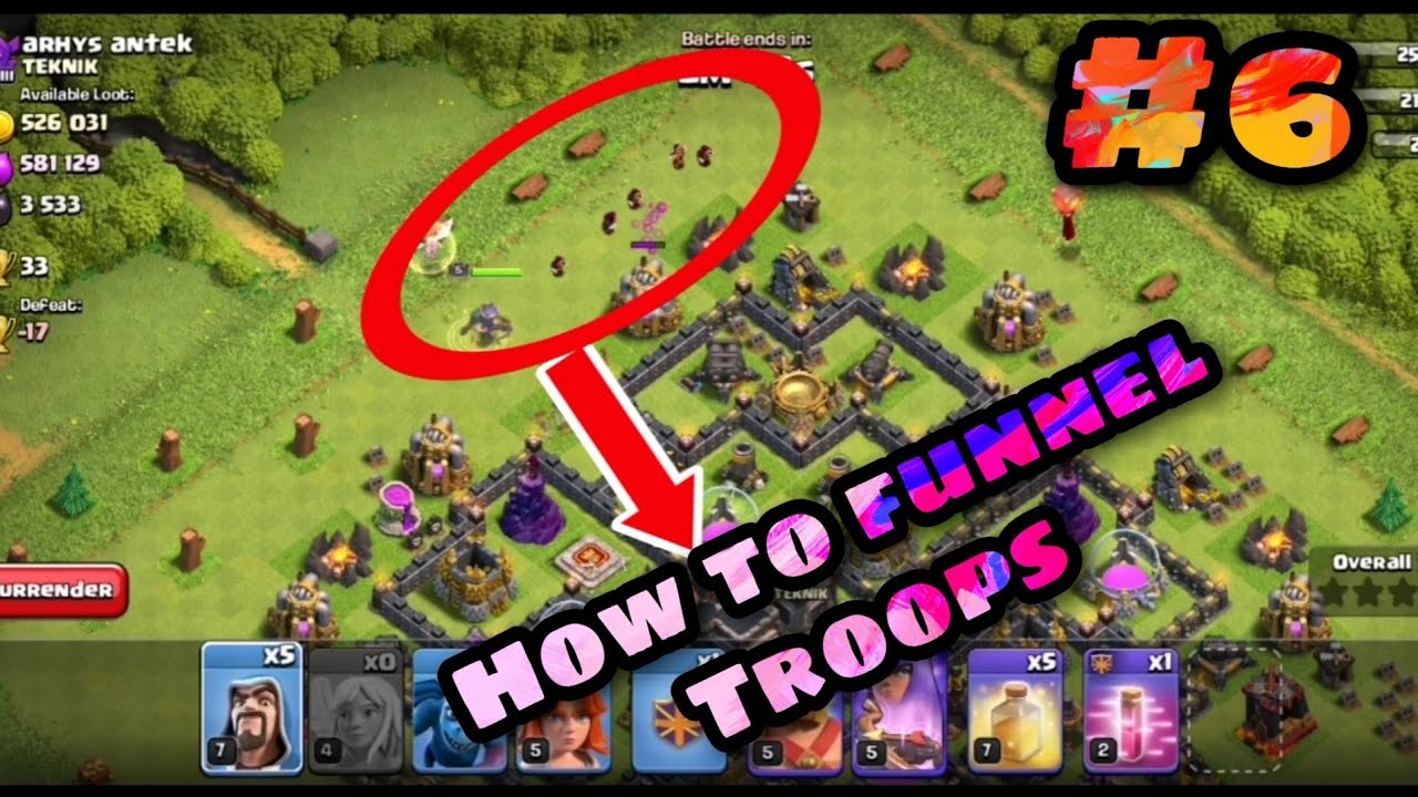 how to funnel in clash of clans hindi | funneling kaise kare | how to funnel troops in coc | # COCIC