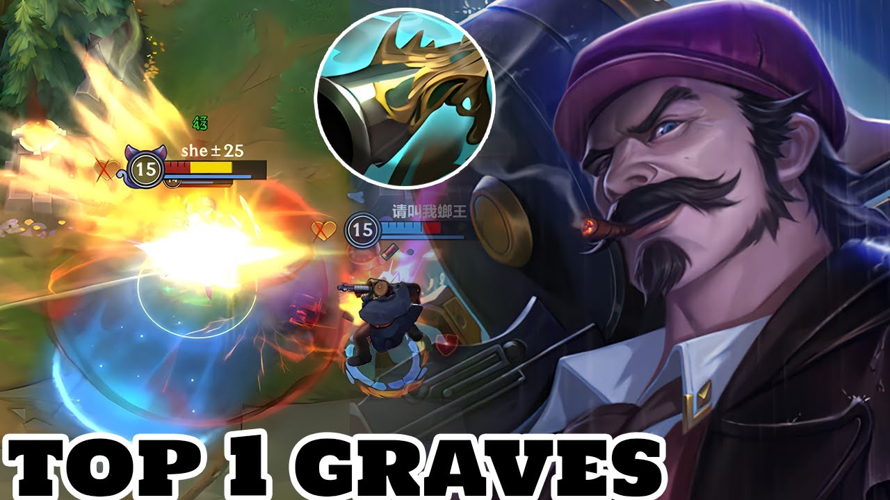Wild Rift Graves - Top 1 Graves Gameplay (1 vs 9) Rank Challenger