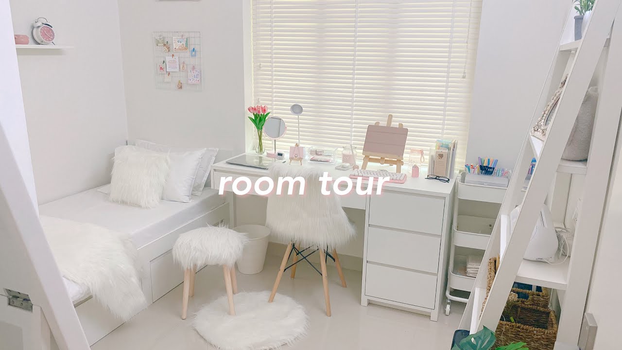 my aesthetic room tour : small & pinterest inspired 🌿☁️