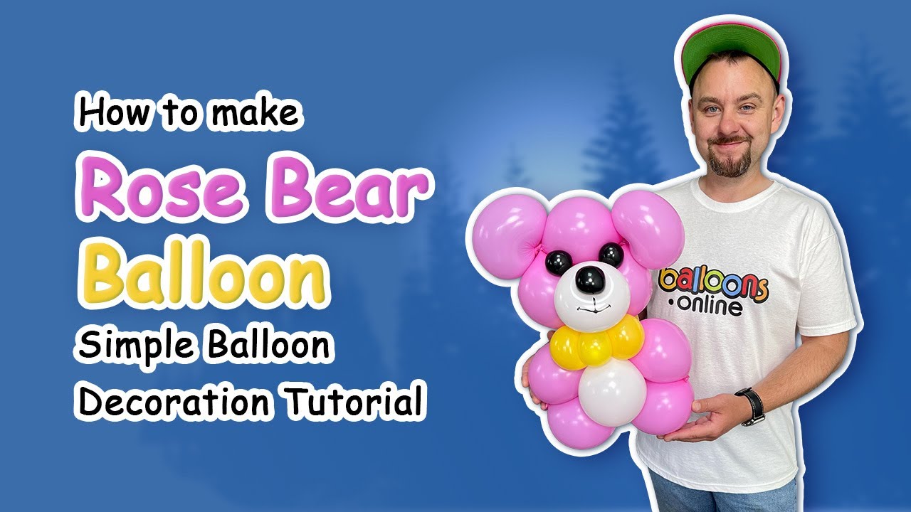 How to make Rose Bear Balloon | Simple Balloon Decoration Tutorial