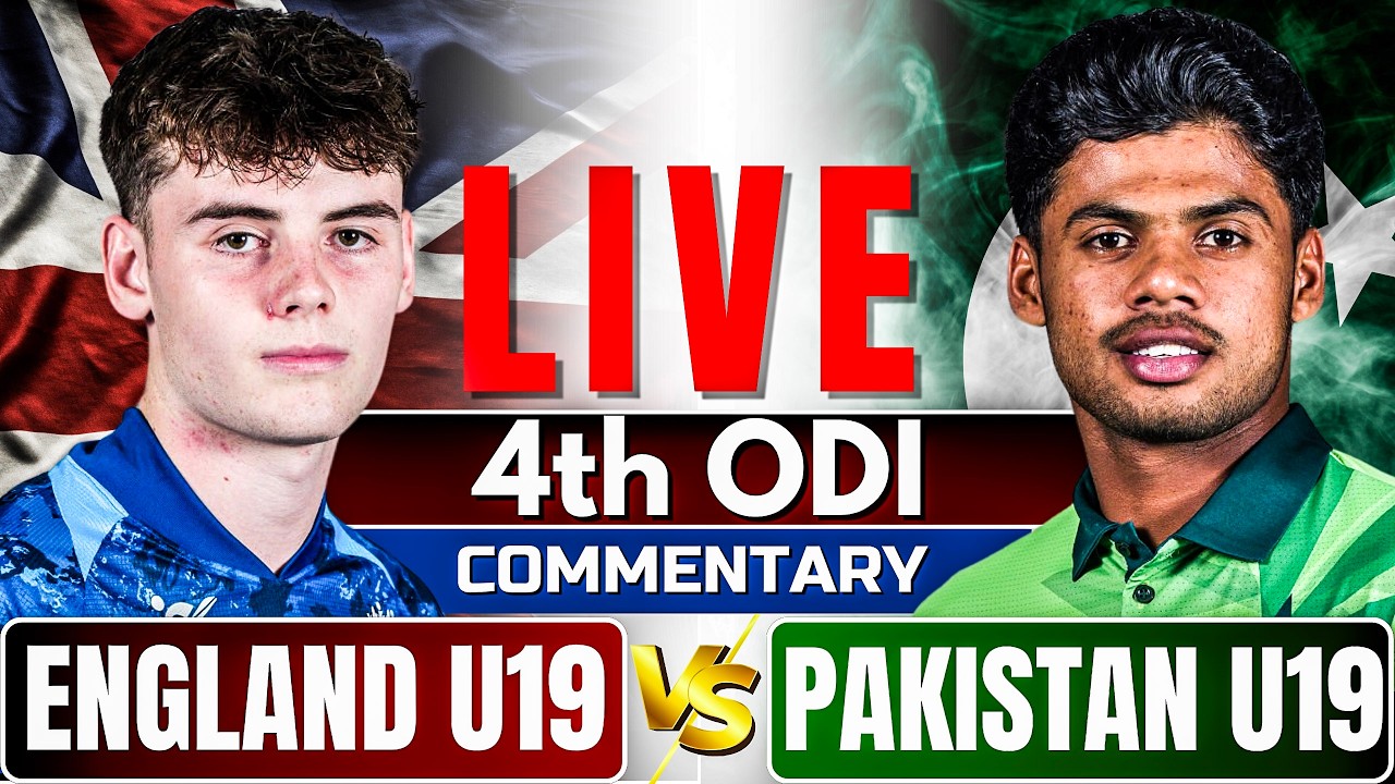 🔴Live: Pakistan U19 vs England U19 | 4th ODI | Live Score & Commentary | Live cricket match today