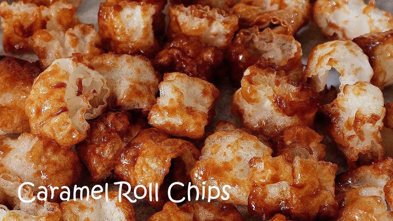 Caramel  Rice  paper Roll Chips recipe (I can't give up / Making Easy Snacks)