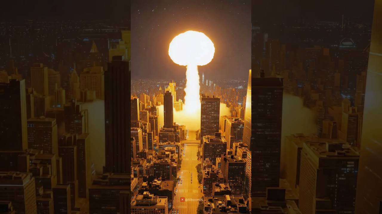 🔥 Nuclear Bomb Destroys City at Night &mdash;  #explosion