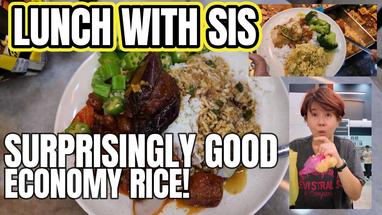 Lunch with my sister at Restoran Tanjung Bungah, Fettes Park: Economy Rice shop which saved us $$$!