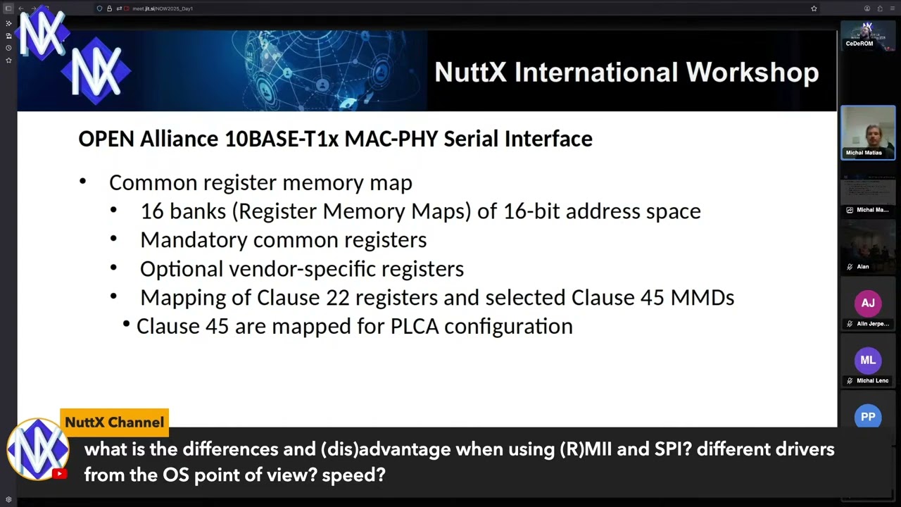 NuttX International Workshop 2025 Single pair ethernet 10Base T1x