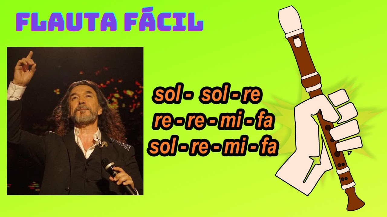 Si no te hubieras ido - Marco Antonio Solis 🌟 FLAUTA dulce Notas 👉 FÁCIL