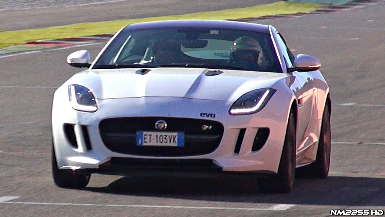 Jaguar F-Type V8 R Driven Flat Out on Track - PURE Exhaust Note!