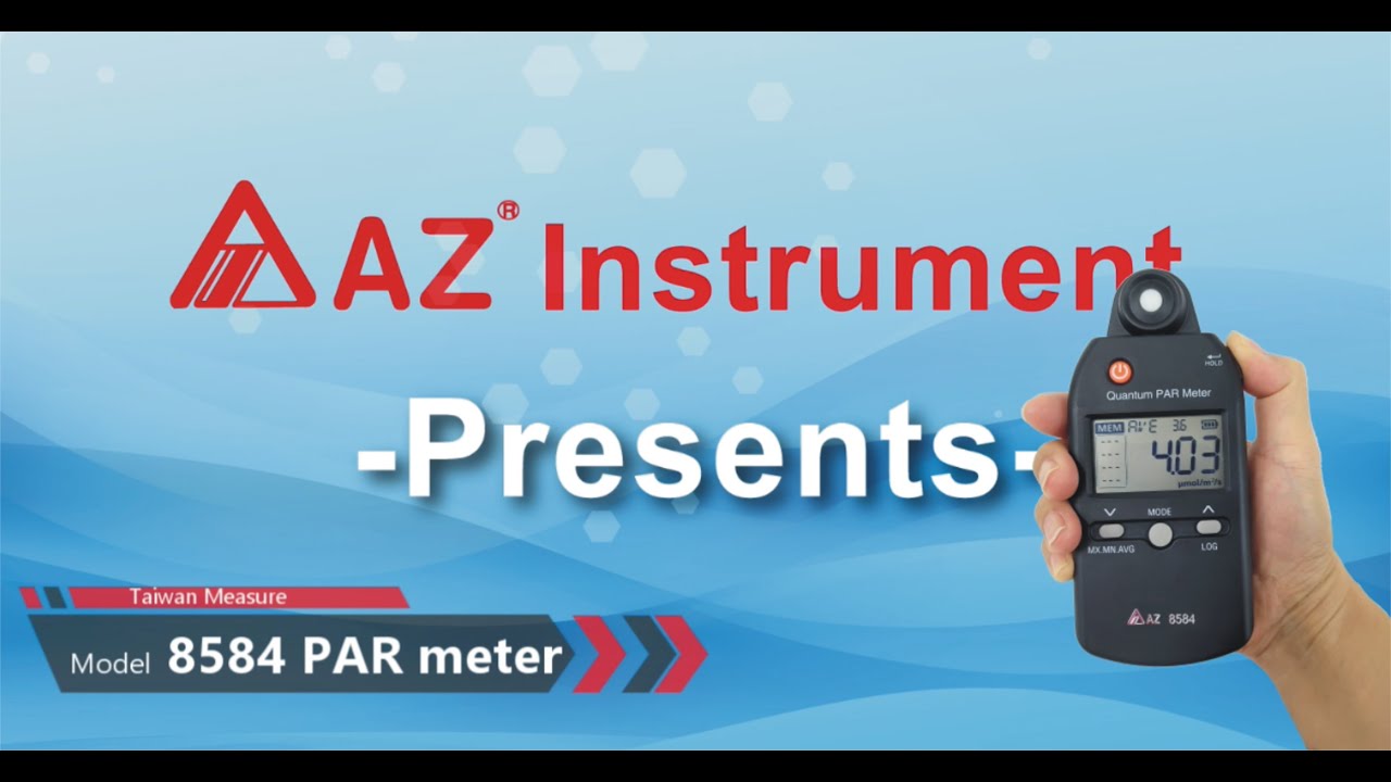 AZ 8584 PAR meter (Quantum photosynthetically active radiation meter) Operation video-English