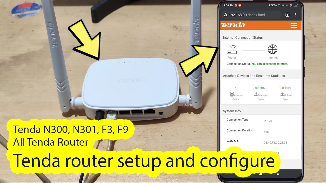 Tenda router setup through mobile