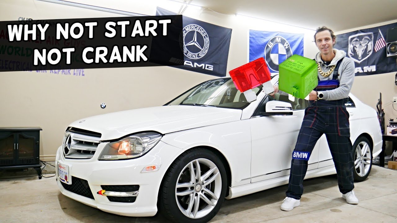 Why MERCEDES Not Starting, Does Not Crank MERCEDES W204 C250 C300 C180 C200 C220 C280 C320 C350 CDI