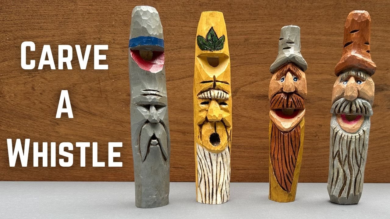 Carve a Wood Spirit Whistle! 1X1 Basswood Carving Series!