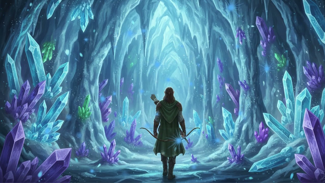 Vael Discovers the Secret Crystal Cave  Deep Focus Fantasy Ambience