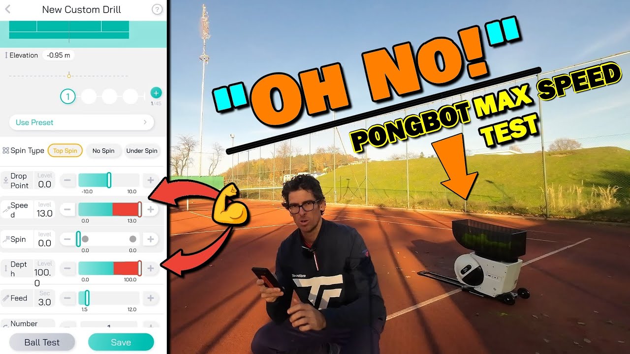 Я попробовал Pongbot Pace S Pro Ball Machine на максимальной скорости. Работает? Плохая идея! #po...