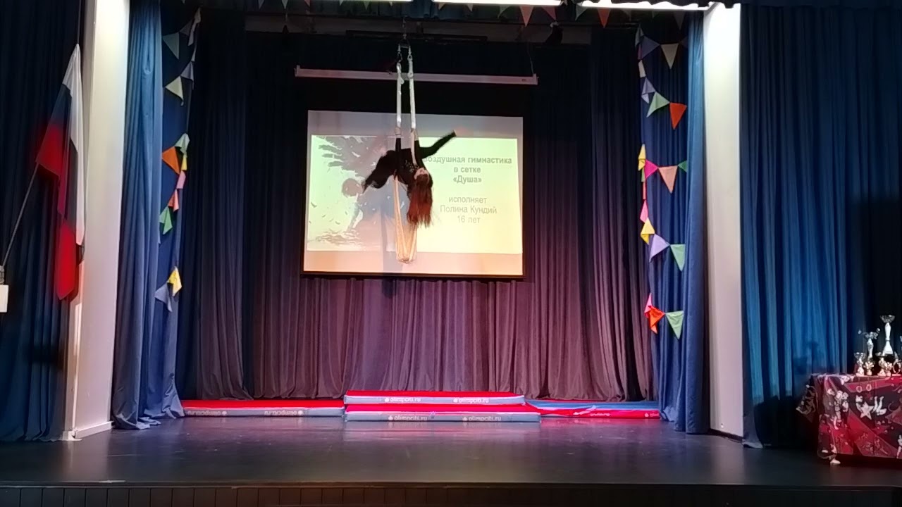 Воздушная гимнастика в сетке 