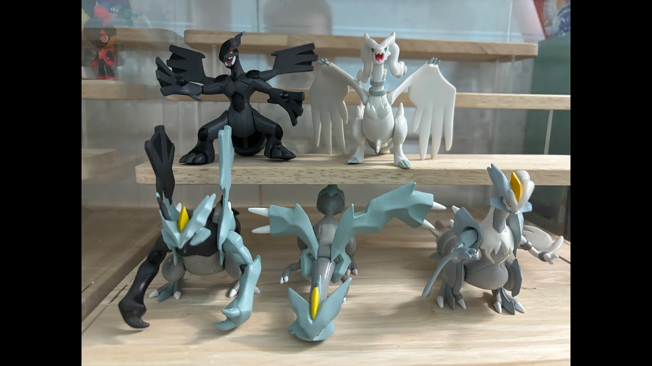 Figure Pokemon Zekrom, Reshiram và Kyurem, Black Kyurem, White Kyurem of Takara Tomy Moncolle