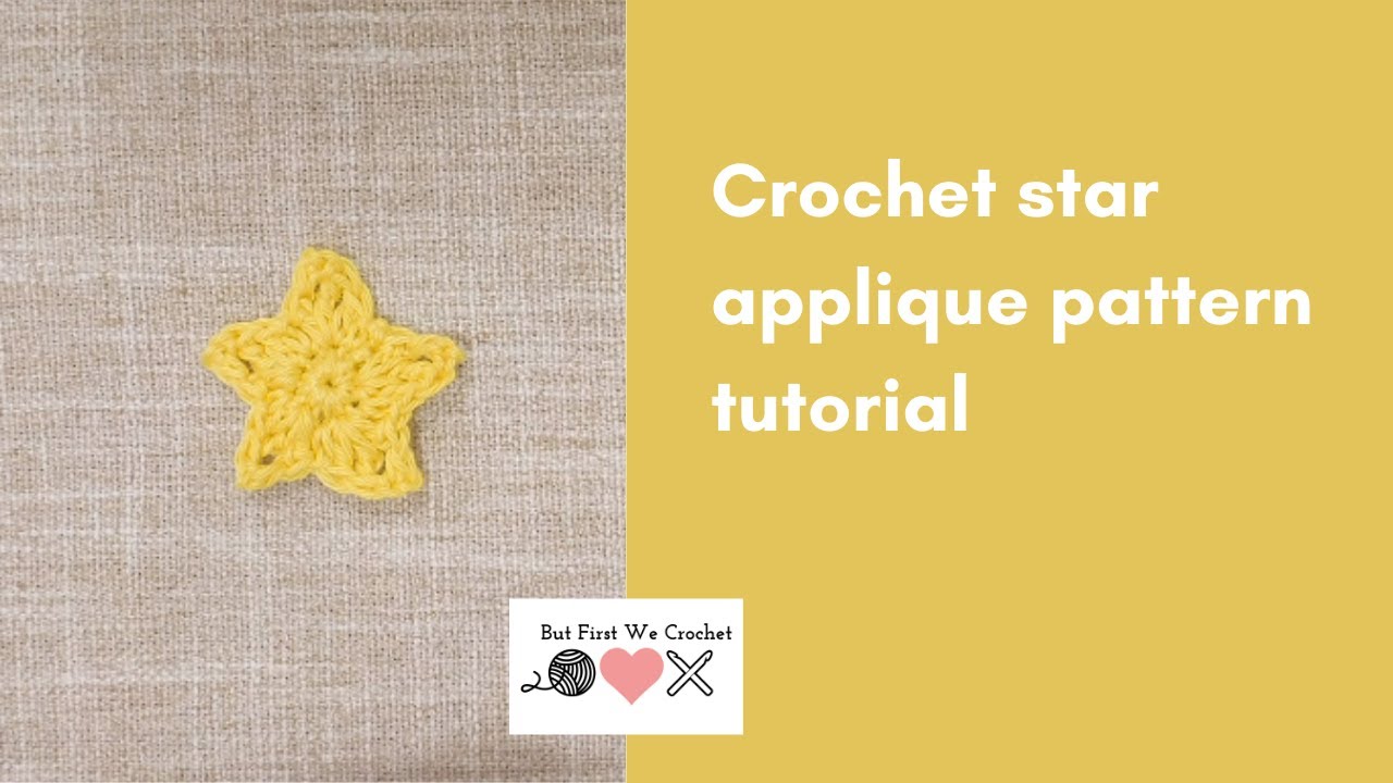 Crochet star applique free tutorial