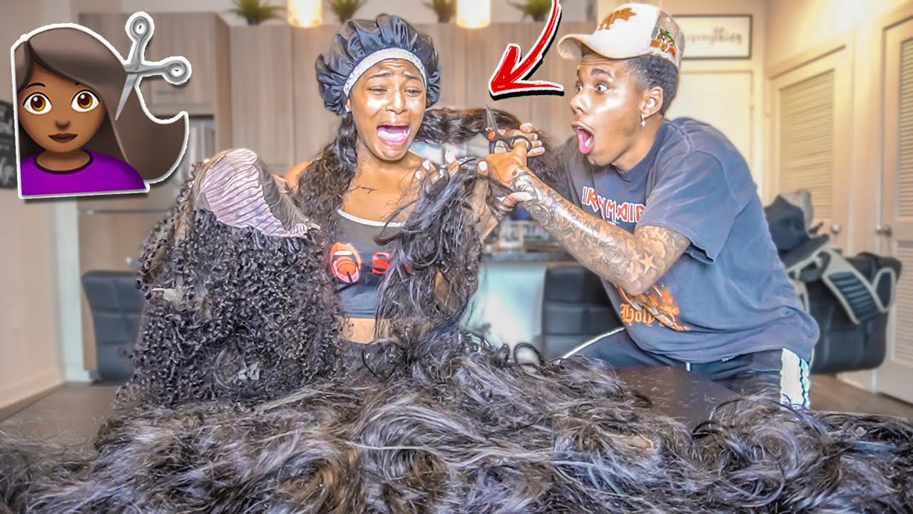 Cutting My Girlfriends Hair Prank *SHE FLIPPED OUT!!!*