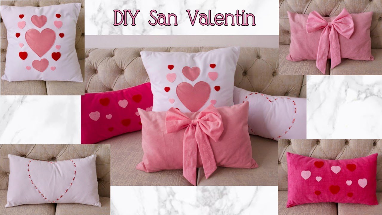 DIY FUNDAS DE COJINES PARA SAN VALENTIN 🎀💘