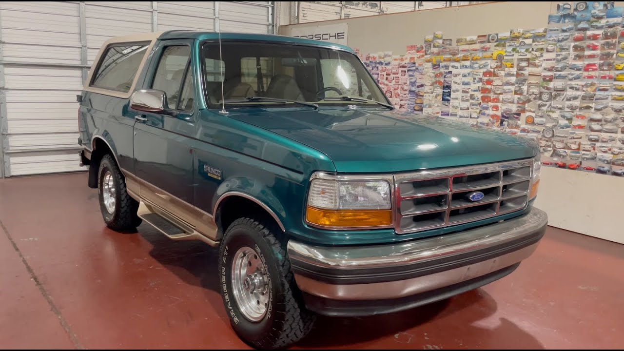 1996 Ford Bronco Eddie Bauer 5.8L 351 V8 4x4 137k Original Miles Pacific Green Metallic w/ Tan!