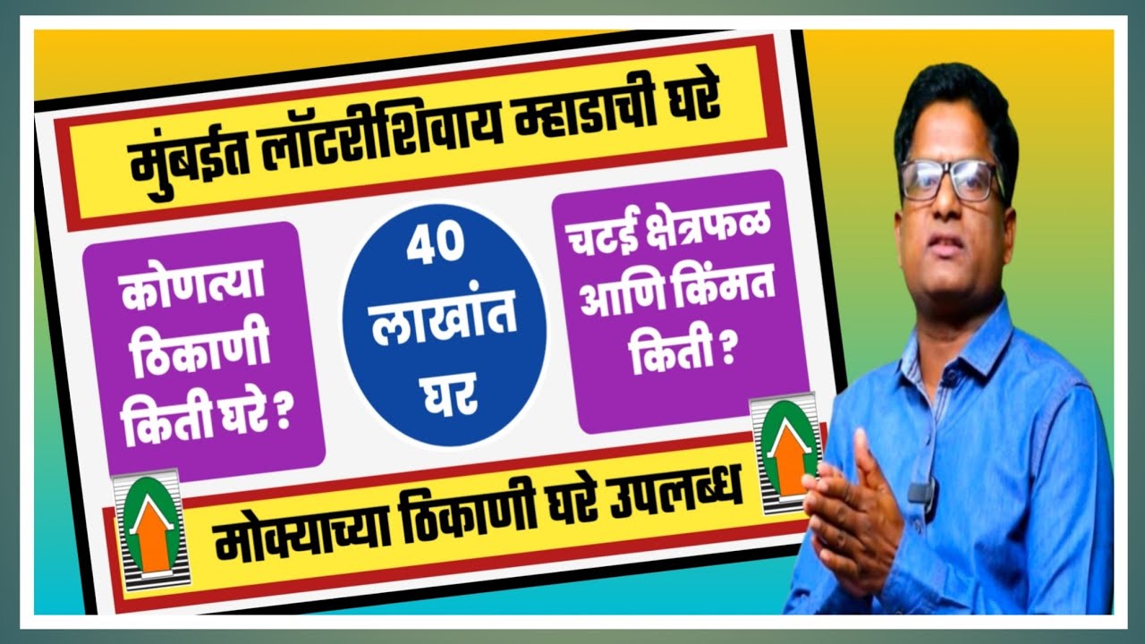 मुंबईतील म्हाडाची लॉटरीशिवाय कुठे किती घरे आहेत? Where are the Mhada flats without lottery?