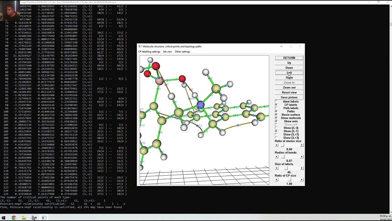Hydrogen bond energies (HBE) with a gaussian output using multiwfn
