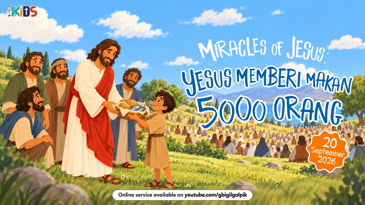 GILGAL KIDS Online Service - 20 SEPT 2026 | YESUS MEMBERI MAKAN 5000 ORANG | IBADAH SEKOLAH MINGGU