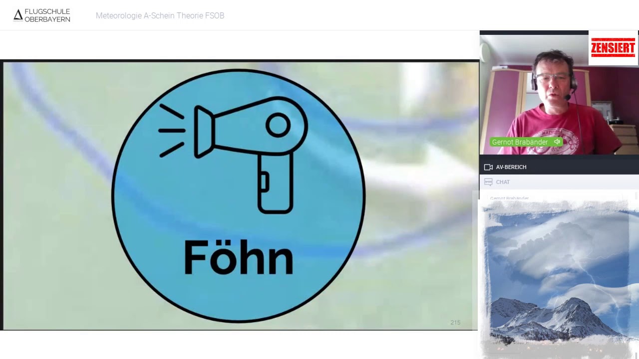 Webinar Mitschnitt Flugschule Oberbayern A-Schein Theorie Gleitschirm Meteorologie Teil 3