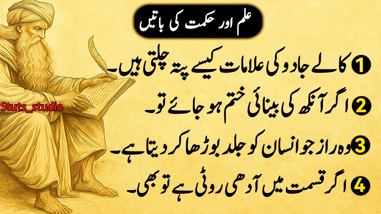 Hikmat Ki Batein Goledn Words | Deep Life Lessons | Wisdom Quotes | Aqwal e Zareen | Ilm Ki Batein
