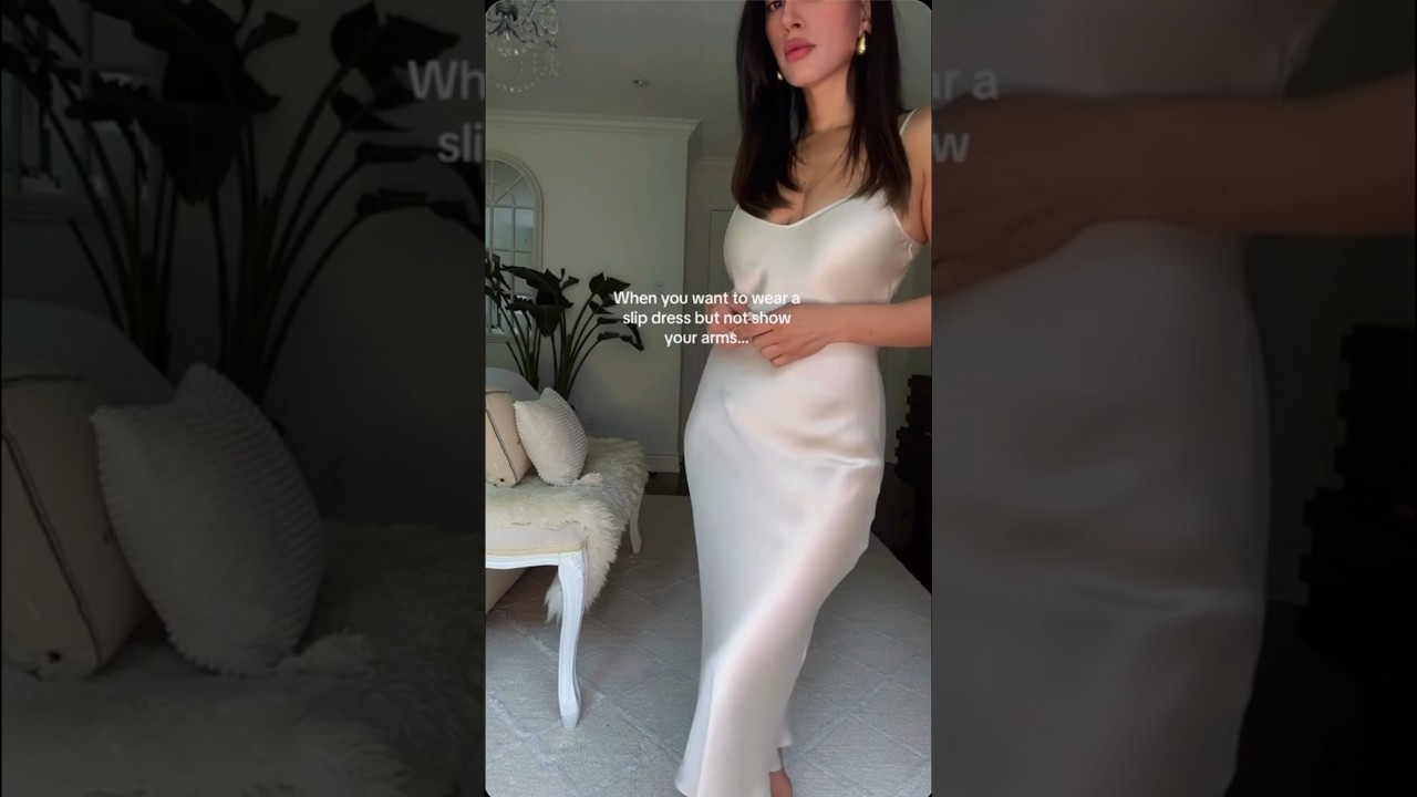 When you want to wear a Slipdress but keep your arms covered, try this…..